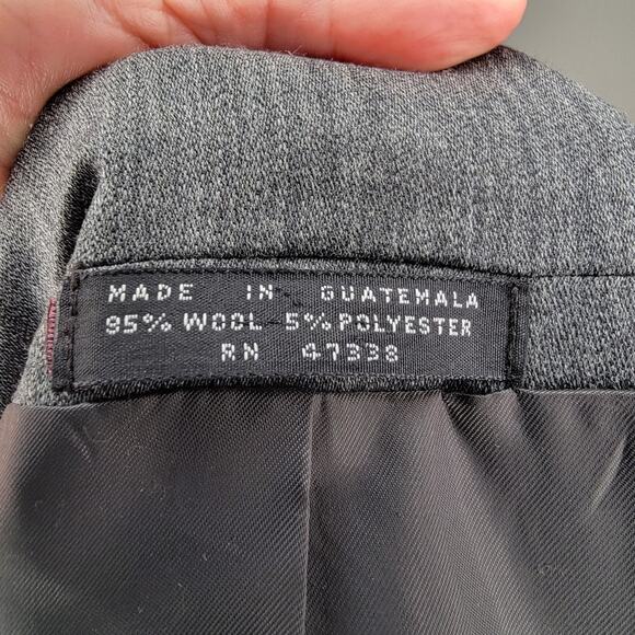 Mens Nipon Gray Blazer Size 44R 100% Wool - Picture 7 of 7